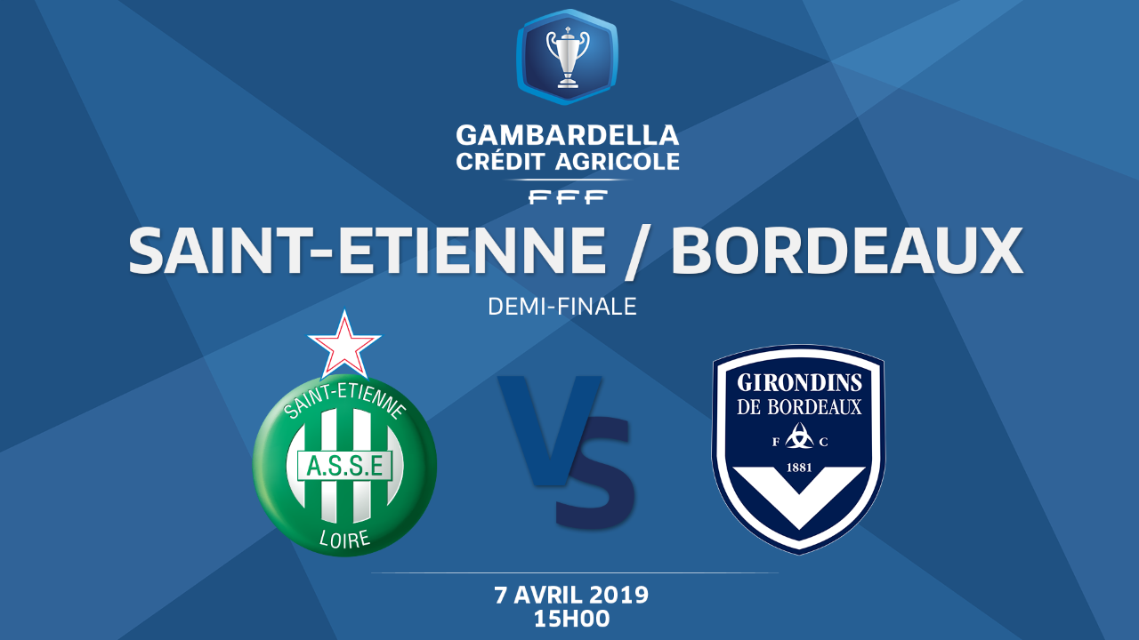 Affiche Gambardella Saint-Etienne contre Bordeaux